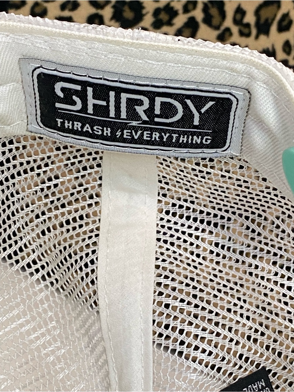 Shreddy Icon Hydro Seafoam Skeleton Shaka Mesh Snapback Trucker Hat - Picture 8 of 11